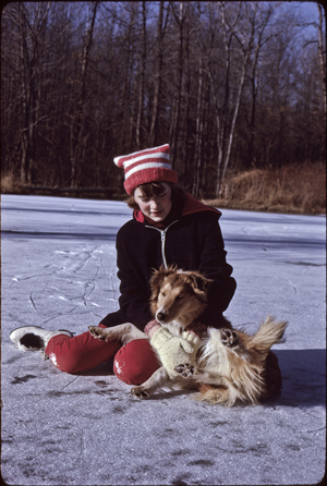 portrait, Nancy and Lady, Clarksburg, Maryland, February 1968 [CH]