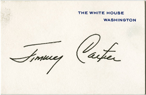 autograph, Jimmy Carter, Washington, D.C., June 1978