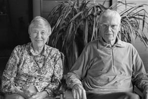 portrait, Winifred and Howard, Claremont, California, April 1984