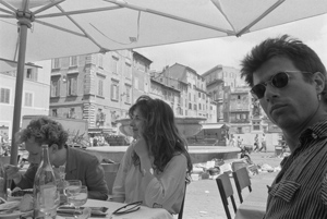 self-portrait with Alison and Elvis, Rome, Italy, May 1988