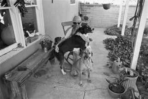 portrait, Marianne, Bill, and Pokey, Prescott, Arizona, June 1989