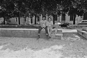 self-portrait with Claudia, Rome Italy, July 1989