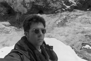 self-portrait Gooseberry Falls, North Shore, Minnesota, March 1990