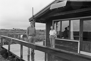 portrait, Grétar and Jóhanna at their summer house, near Selfoss, Iceland, May 1990