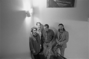 self-portrait with Ellen, Stefan and Freyr, Reykjavík, Iceland, September 1992