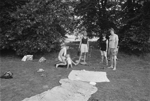 portrait, Peter, Loki, Kersten, Magga, and Chris, Köln, Germany, June 1993