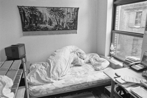 bed, Tribeca, Manhattan, New York, July 1996