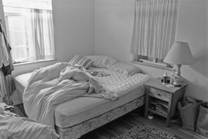 bed, Jeff and Leslee's, Boulder, Colorado, July 1998