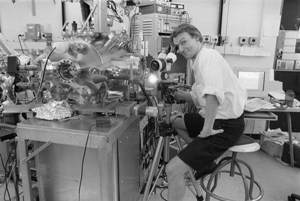 portrait, Stefan in the laser lab, Boulder, Colorado, July 1998