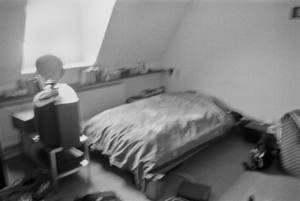 bed at Christian's, Kiel, Germany, March 1999