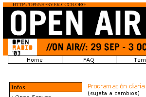 Open Air Radio, Barcelona, Spain, October 2003