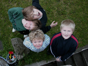 portrait, Loki and friends, Reykjavík, Iceland, October 2004