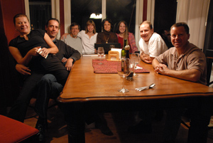 group portrait, Vera, Dave, Chris, Karen, Scharmin, [?], Rick, and Don, Golden, Colorado, September 2006