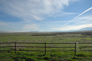 view south from KCL Campground, Carrizo Plains National Monument, California, December 2010