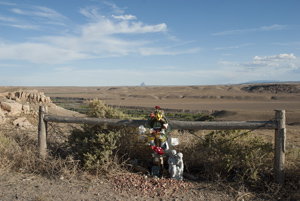 roadside memorial, near Shiprock, Arizona, August 2011