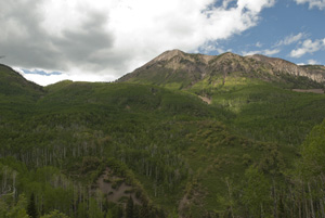 into the West Elk Wilderness, Colorado, May 2012