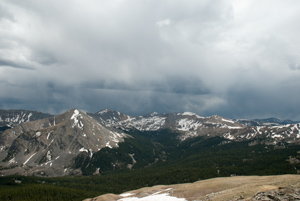 Middle Cottonwood Basin and Jones Mountain (left), Continental Divide near Cottonwood Pass, Colorado, June 2012