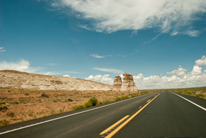 on the road, Naabeehó Bináhásdzo, Arizona, July 2012