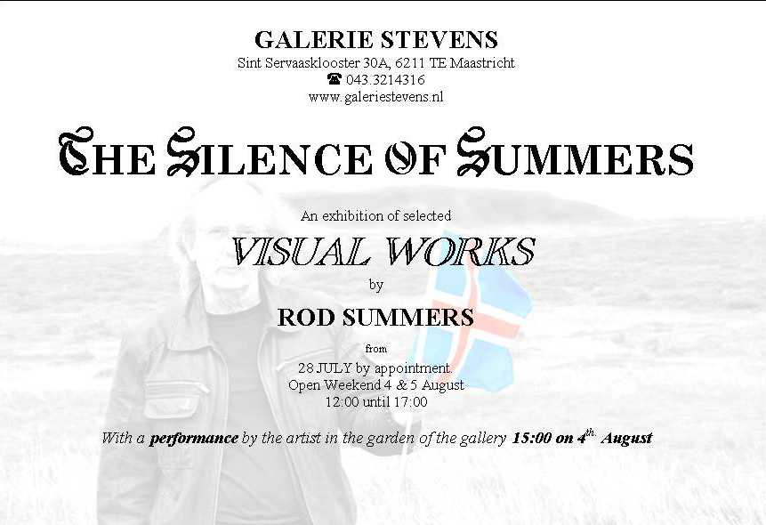 Rod Summers, The Silence of Summers Exhibition, Maastricht, Netherlands, July 2012