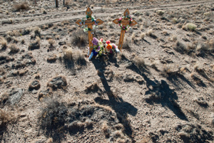 roadside memorial, near Blanca, Colorado, November 2012