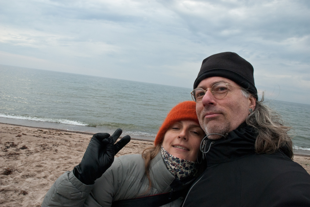 self-portrait with Jenni at 0600, Naisaare, Estonia, May 2013