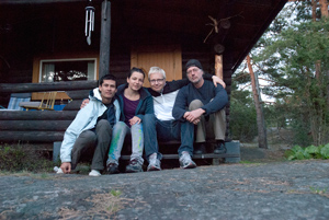 self-portrait w/ Alejo, Jerneja, and Tapio, Pääkäri, Saaristomeri, Finland, May 2013