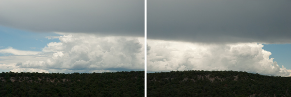 skies from Hawk Moon Ridge, Glade Park, Colorado, July 2013