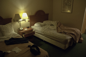 bed, Ramada Inn, Cleveland, Ohio, May 2014